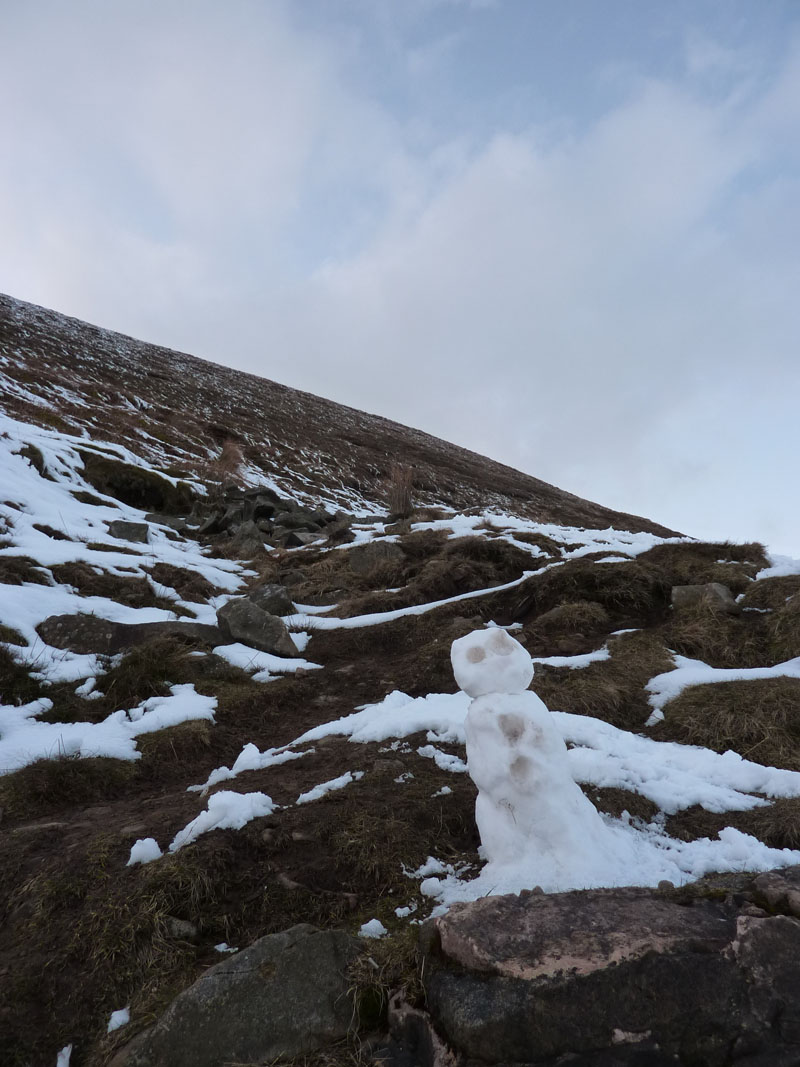 Snowman on Pendle Hill
